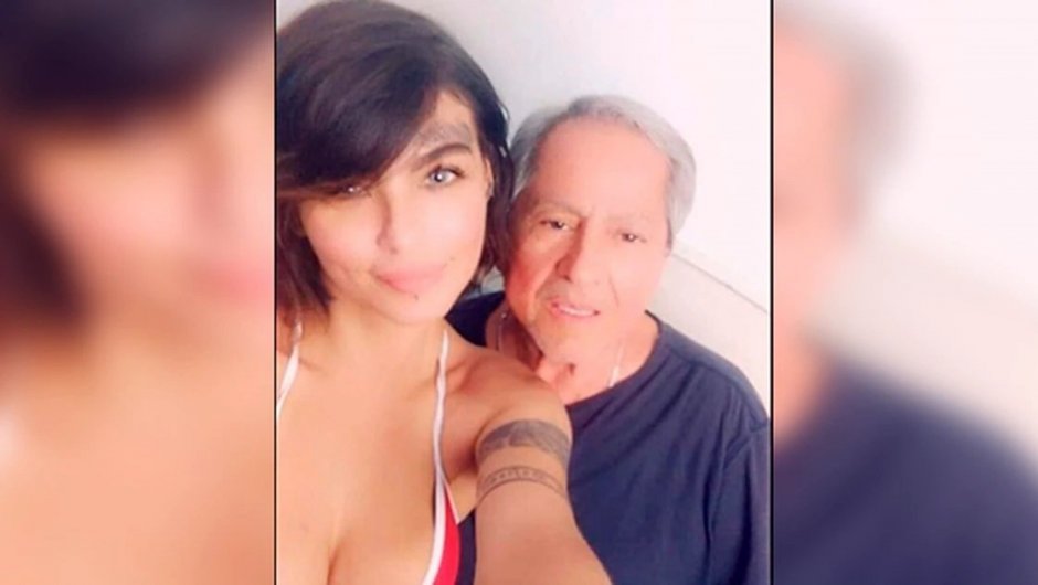 Angie Jibaja con su presunta pareja, quien le disparó el la pelvis.